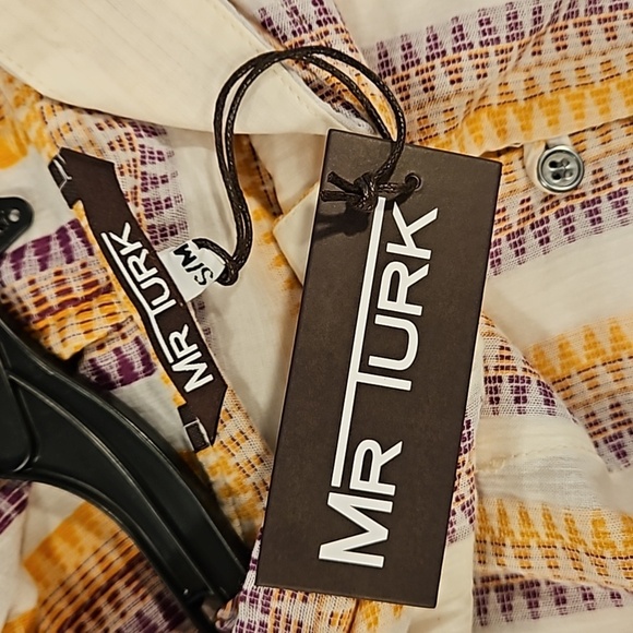 MR TURK by TRINA TURK Robles Caftan ~ Zig Zag Stripe Gauze Shirting S/M NWT - Picture 14 of 16